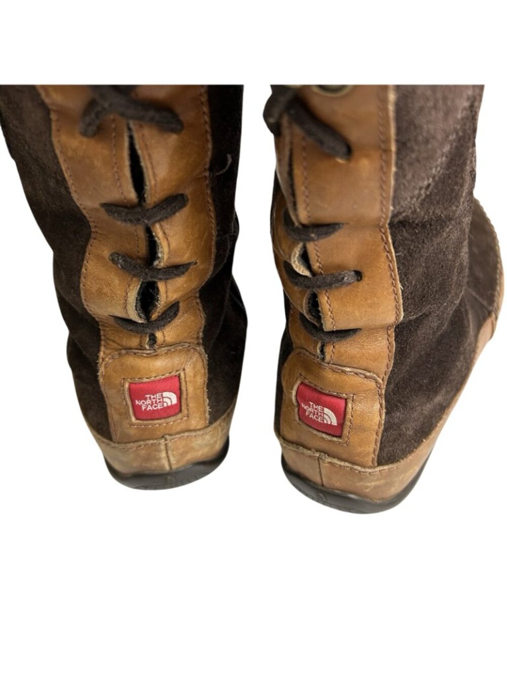North Face Moccasin Janey Primaloft Winter Boots Side Zip Fur Lace Up Womens 8.5 - Picture 12 of 16